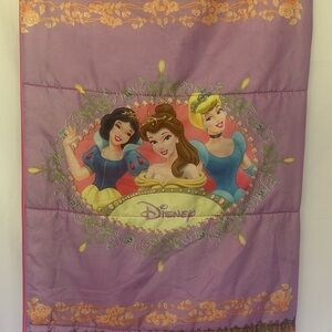 Vintage Disney Princess Sleeping Bag Snow White Belle Cinderella Pink Purple